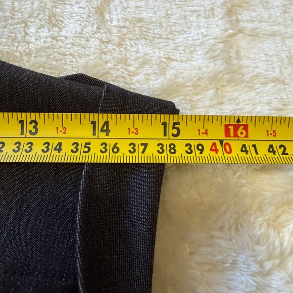 Calvin Klein Sheath Dress Size 2 Black Denim Sleeveless Snap Button Business - Picture 9 of 10